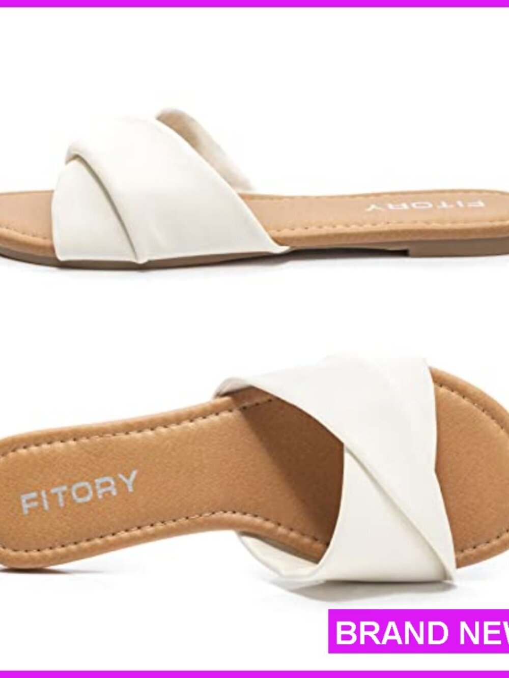 Fashion Slides Flat Sandals Soft Leather Slippers Summer Casual Chic Comfort - Picture 3 of 6